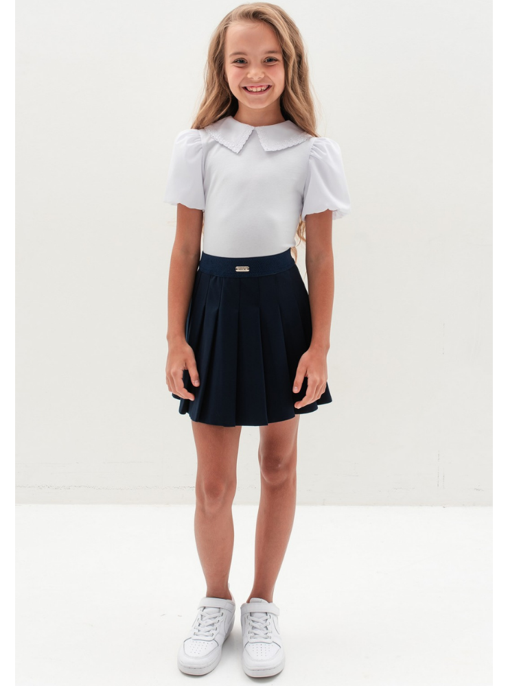 Bluzița Albă Bumbac Angie, Școală