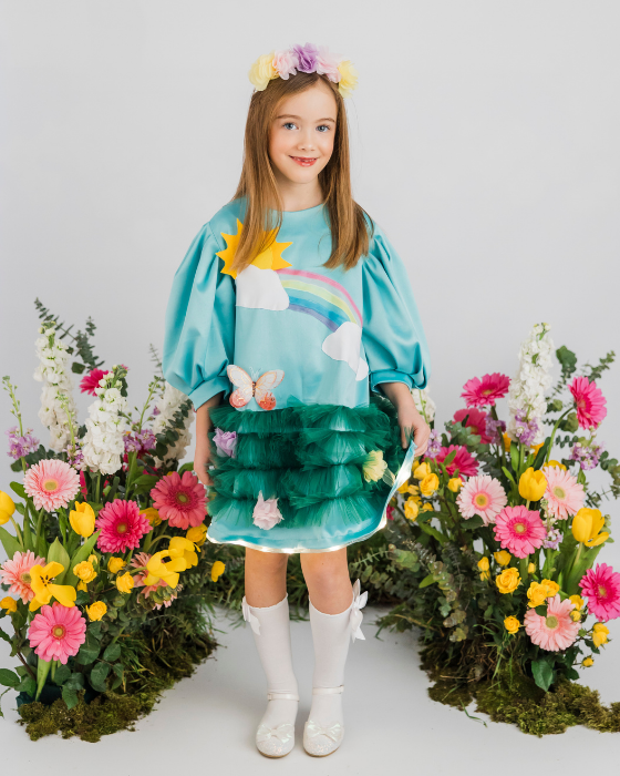 Spring Picture Dress with Lights