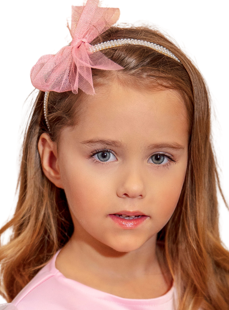 Bentiță cu Tulle Roz