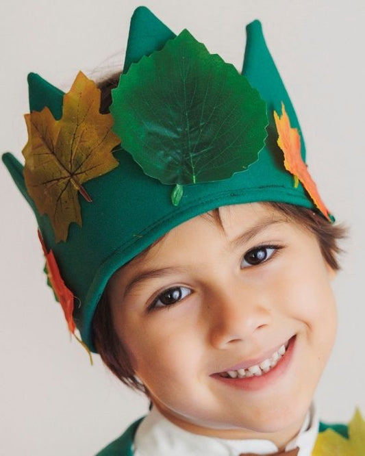 Coroană de Toamnă Verde cu Frunze