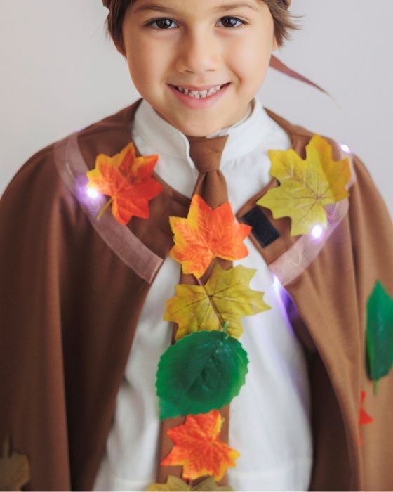 Cape with Lights, Brown with Leaves