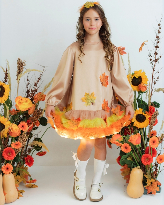 Sparkle Dress, Autumn Pastel, Brown, Celebration
