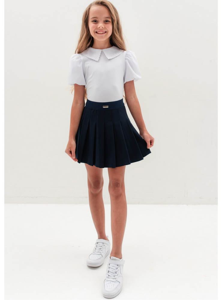 Bluzița Albă Bumbac Angie, Școală