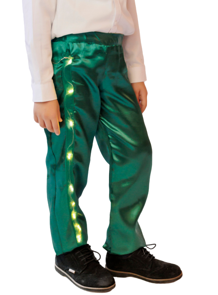 Pantaloni cu Luminițe, Verzi de Regele toamnei  Serbare, pentru băieți, 3-4 ani