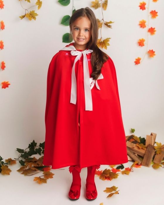 Costum de Scufița Roșie, cu Luminițe, 2 Piese