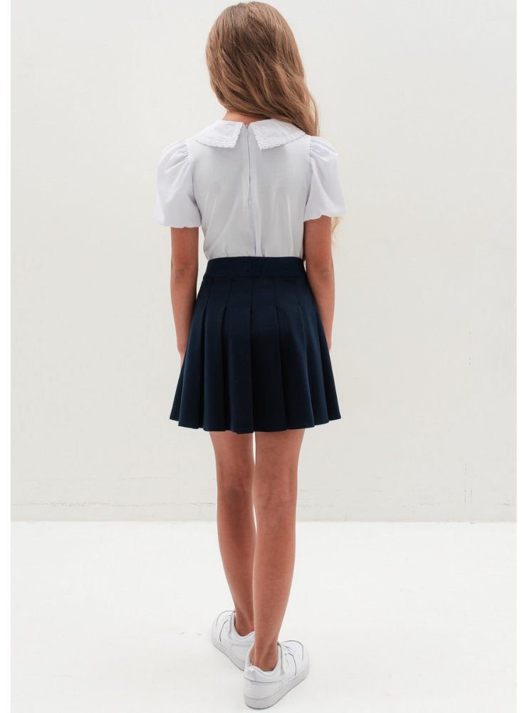 Bluzița Albă Bumbac Angie, Școală