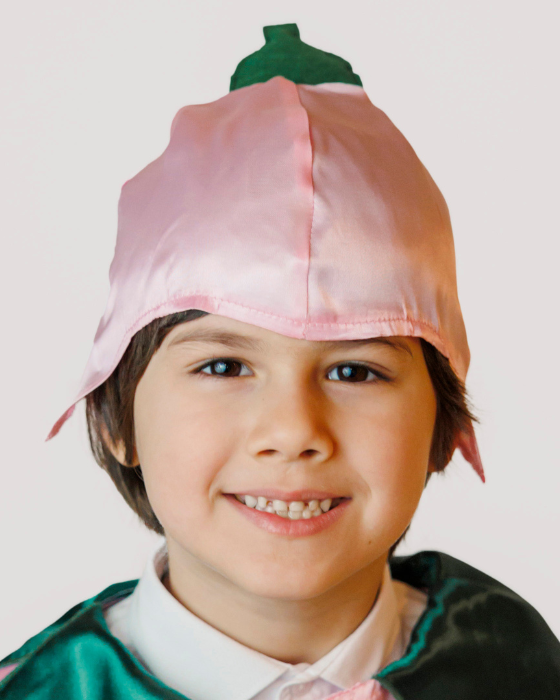 Costum cu Luminițe, Floare Roz BUJOR (Lalea, Trandafir, Zambilă, Panseluță, Regele Primăverii), 2 Piese