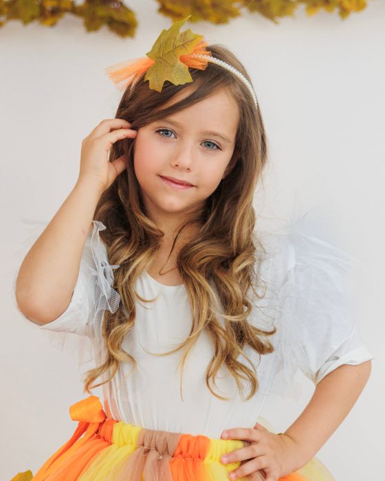 Body cu Tulle Alb, Fulg de Nea / Inger