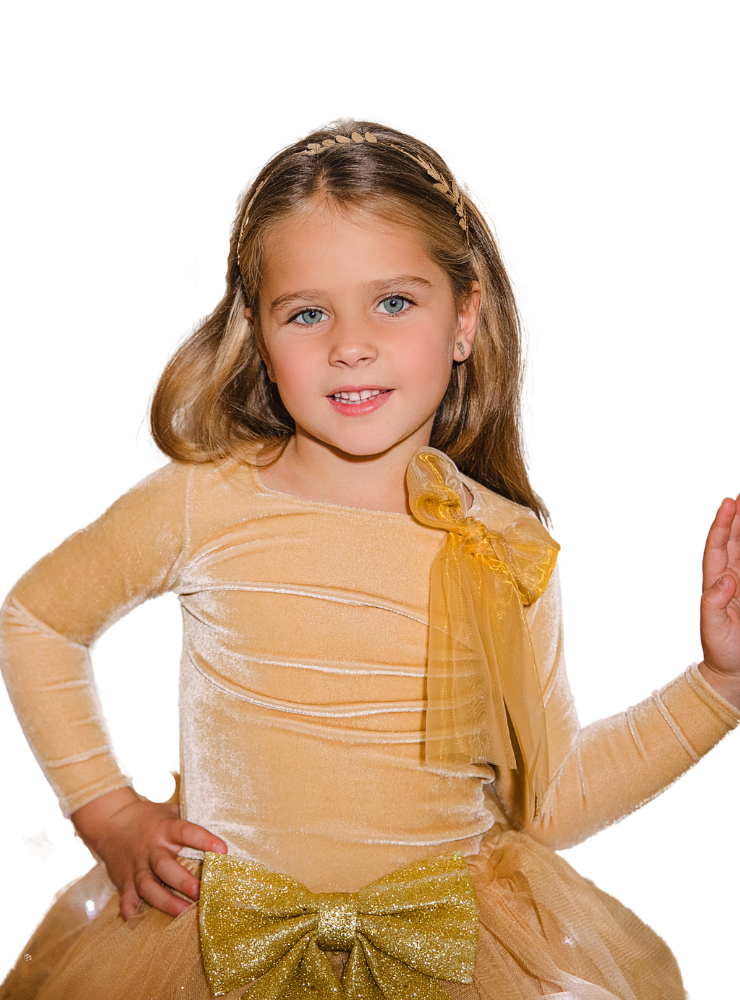 Bluzița RAZA SOARELUI, din catifea soft, cu mânecă lungă
