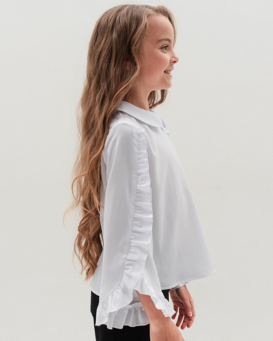 Bluziță Alba Bumbac Tracy, De Iarna