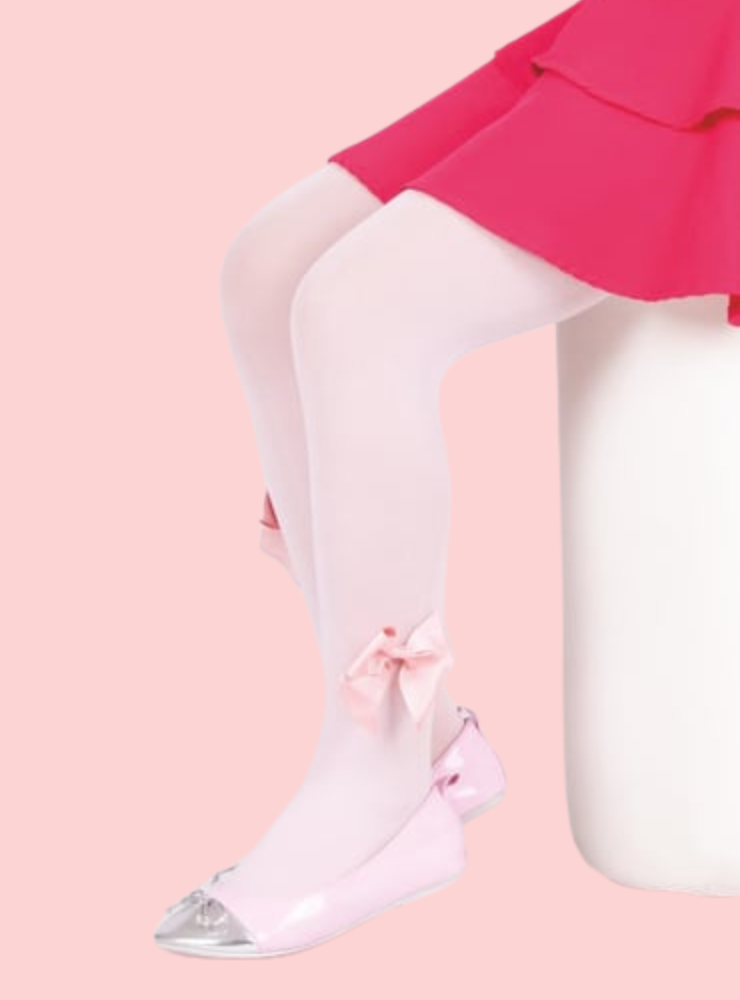 Dresuri Ultra Soft cu Fundiță Roz, De Primavara, super rezistente si grosute