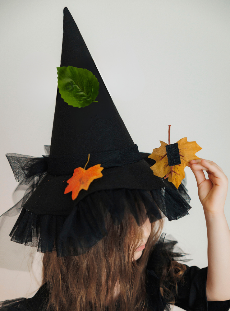 Autumn Hat with Leaves