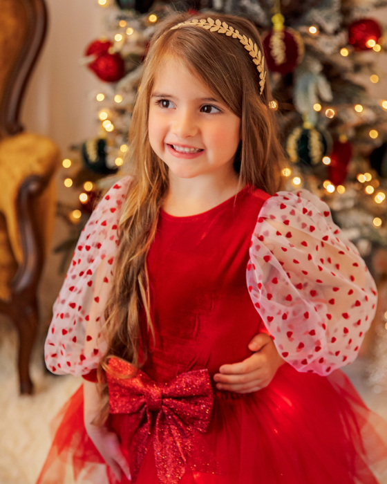 Compleu Roșu, Fustiță + Bluziță de Craciun