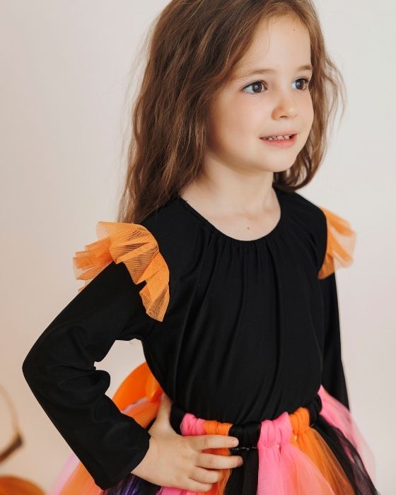 Autumn Fairy Bodysuit, with Orange Tulle, for Autumn