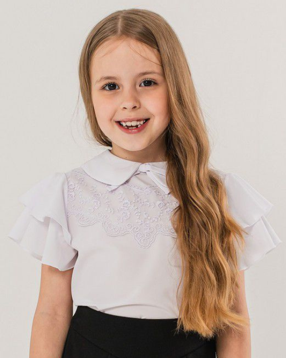 Bluziță Albă Bumbac Marcia, De Școală