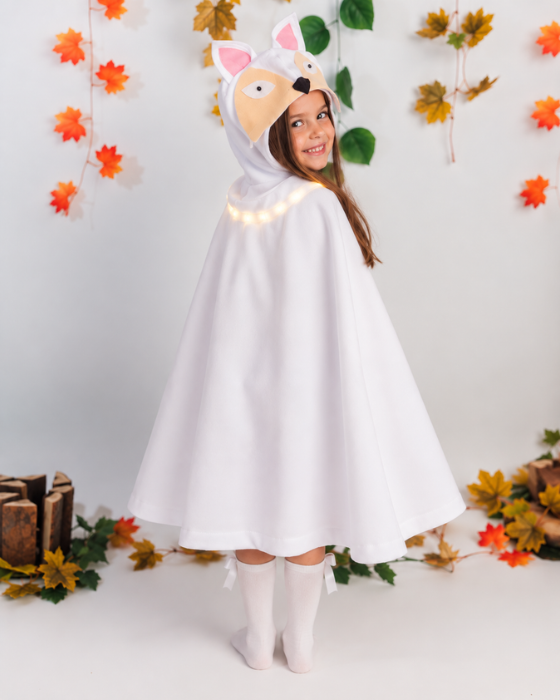 Costum de Vulpe Polară, cu Luminițe, Universal