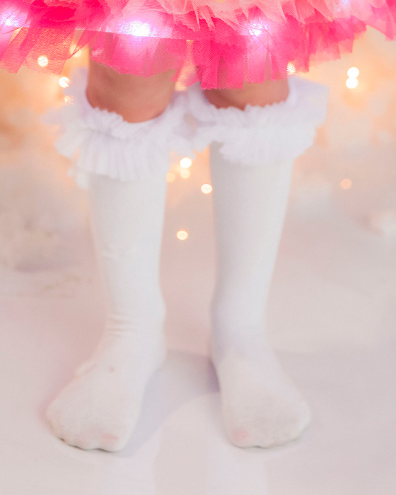 Șosețele cu Volănașe din Tulle Alb, Școală / Grădiniță