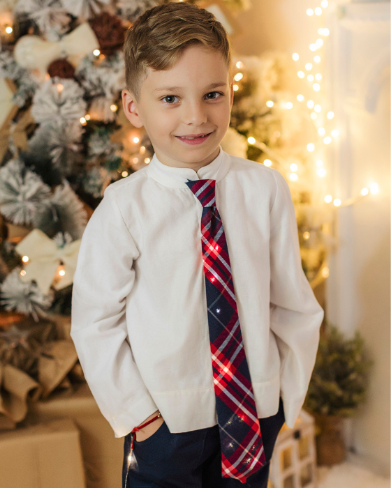 Cravată cu Luminițe, Carouri