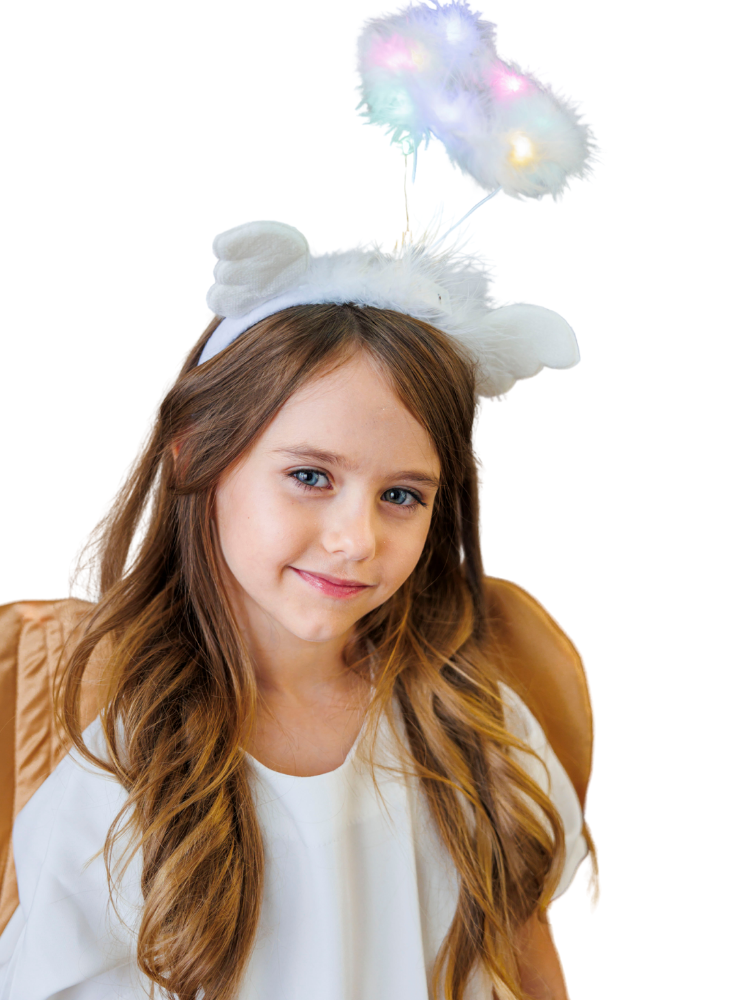 Coroniță cu Aură de Înger, cu Luminițe  de Serbare