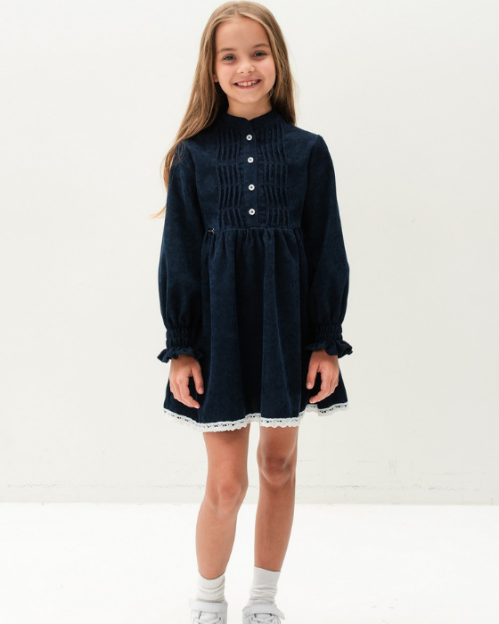 Agneska School Dress, Premium Navy Blue