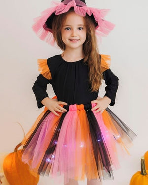 Costum VRĂJITOARE ROZ, 4 piese, Halloween 2023