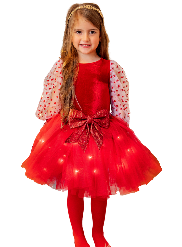 Compleu Roșu, Fustiță + Bluziță de Craciun