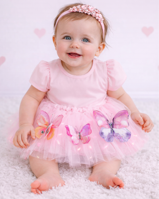 Fustița cu Luminițe, Fluturaș, Roz Bebe