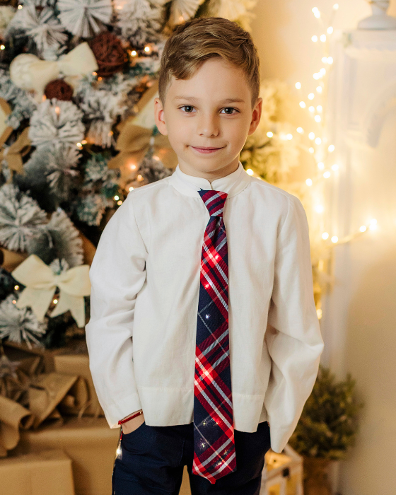 Cravată cu Luminițe, Carouri