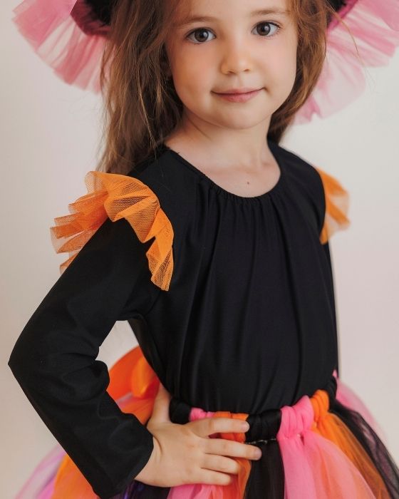 Body de Zâna Toamnei, cu tulle Portocaliu, de Toamnă