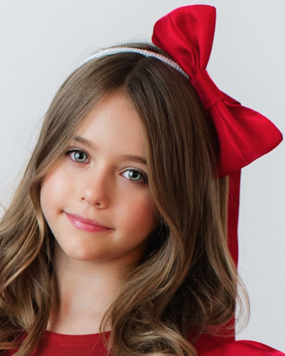 Bentita cu Fundita Rosie Craciuneasca, small