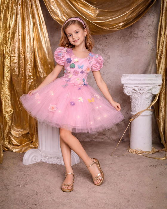 Rochița cu Luminițe Premium, Bucuria Primăverii, Roz