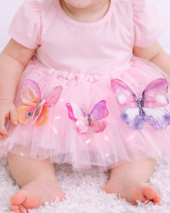 Fustița cu Luminițe, Fluturaș, Roz Bebe