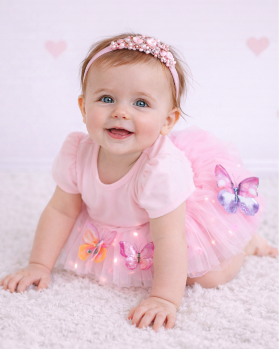 Fustița cu Luminițe, Fluturaș, Roz Bebe