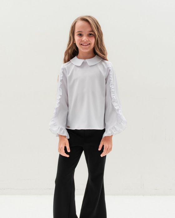 Bluziță Alba Bumbac Tracy, De Iarna