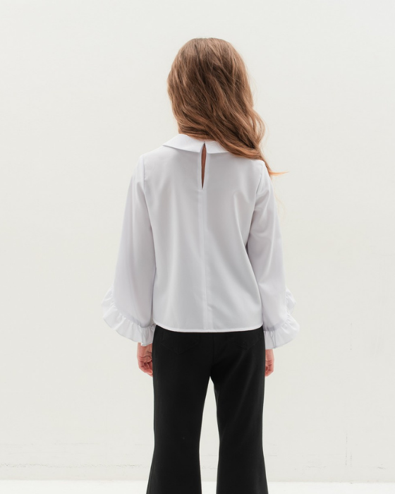 Bluziță Alba Bumbac Tracy, De Iarna