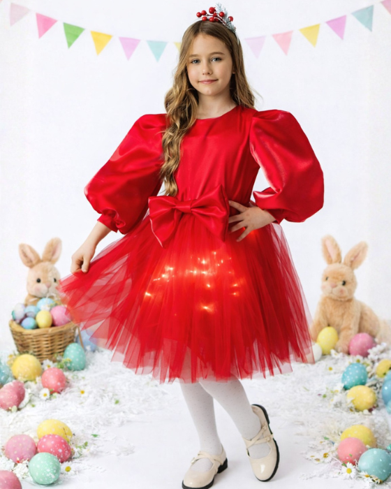 Rochita cu Luminite Roșie, minunată, 8 Martie