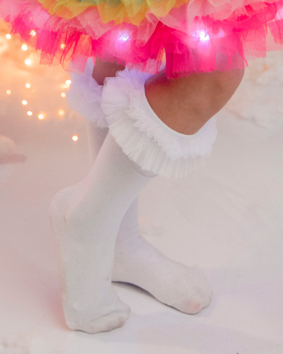 Șosețele cu Volănașe din Tulle Alb, Școală / Grădiniță