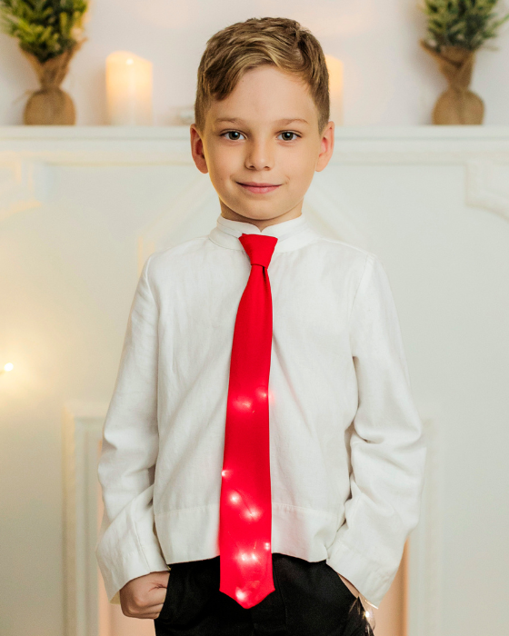 Cravată cu Luminițe, Rosie