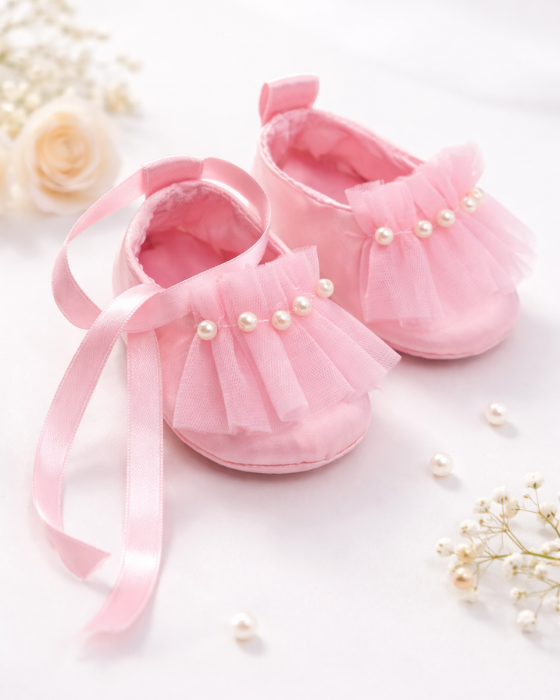 Pantofiori de Botez, Roz cu Tulle
