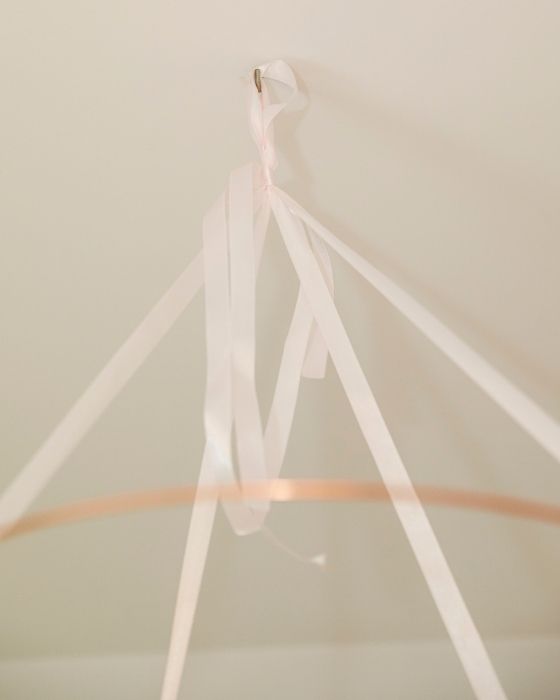 Blue canopy, made of Tulle