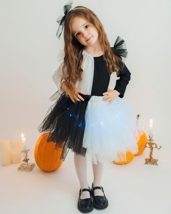 Fustița cu Luminițe, de Halloween, Costum fetite