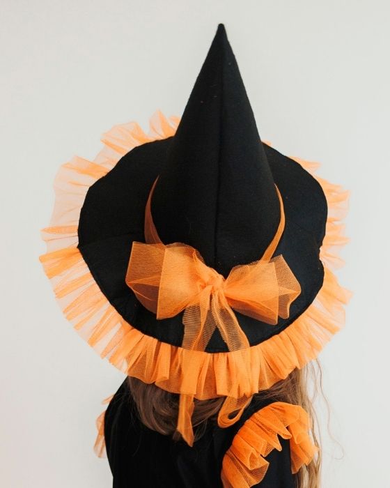 Pălărie  cu Tulle Portocaliu de Zâna Toamnei