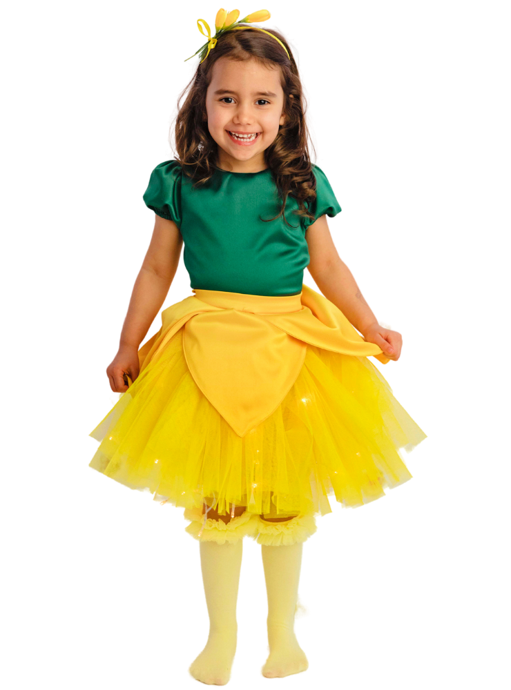 Fustița cu Luminițe, Floare Galbenă (Lalea, Narcisă, Păpădie) de primăvară, Serbare