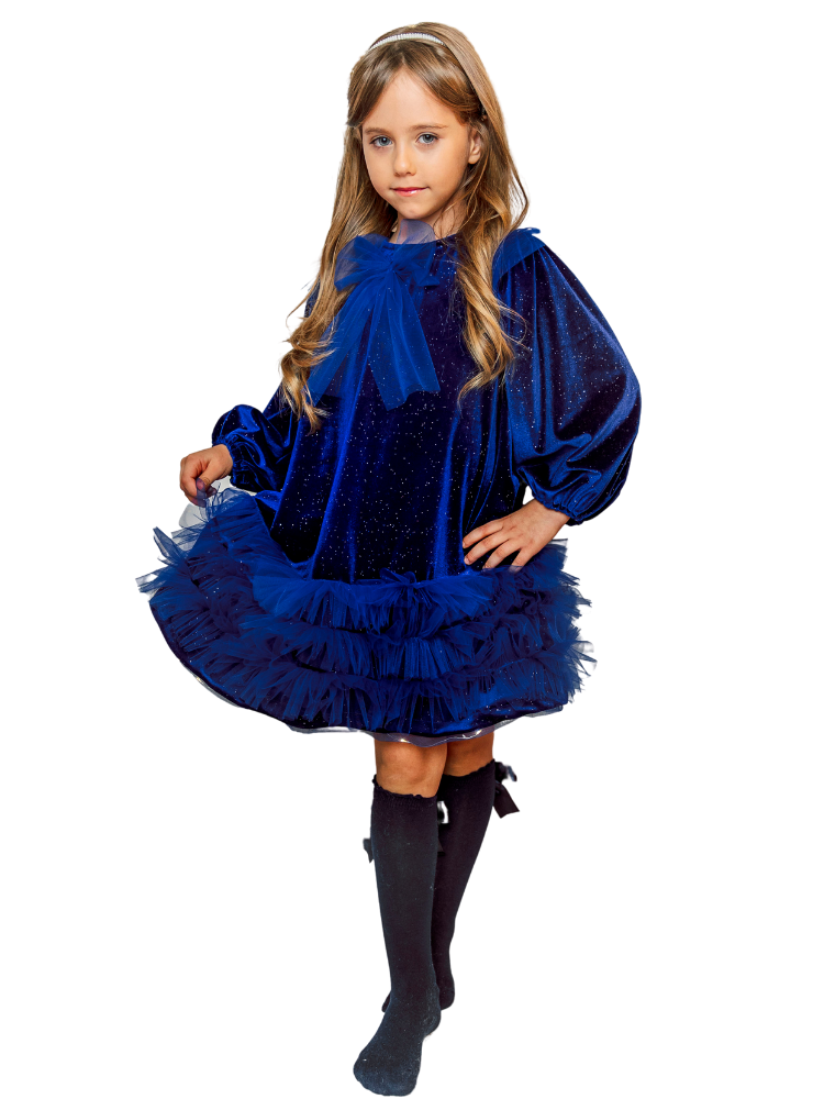 Compleu Bleumarin, Rochiță+Bentiță+Șosețele