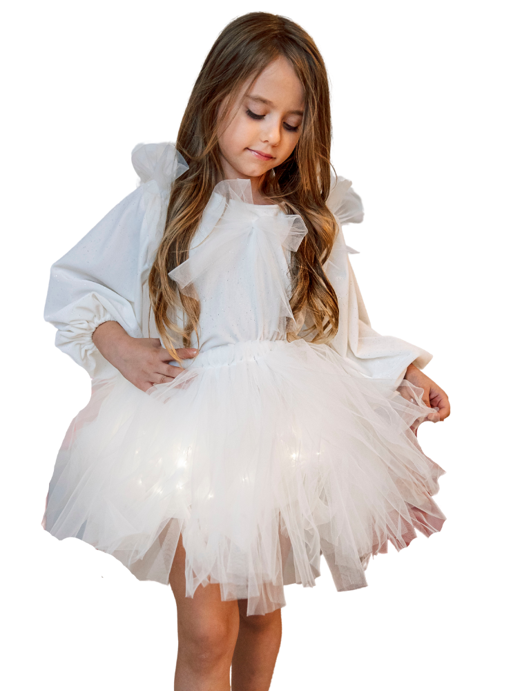 Sparkle Skirt, Pure White