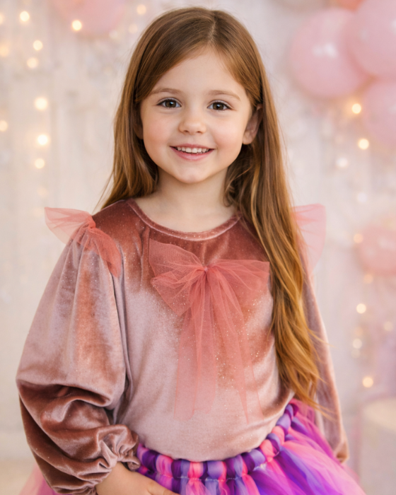 Bluzița Roz de Printesa cu Sclipici