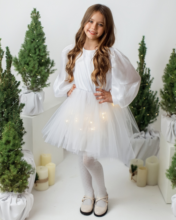 Sparkle Dress, Brown with Leaves, Fall 2025