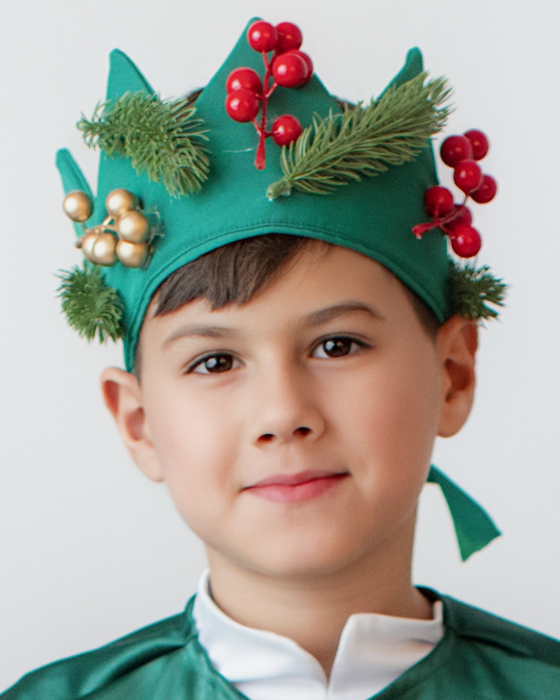 Coroana verde cu crengute de brad