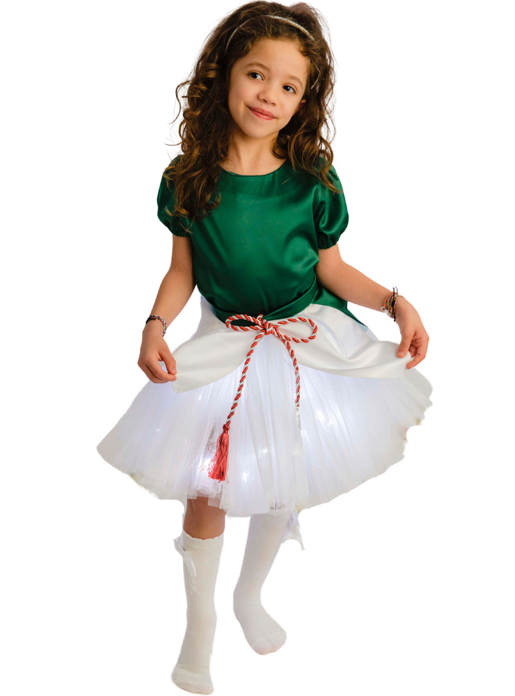 Fustița cu Luminițe, Ghiocel, Floare Albă, de primăvară, Serbare