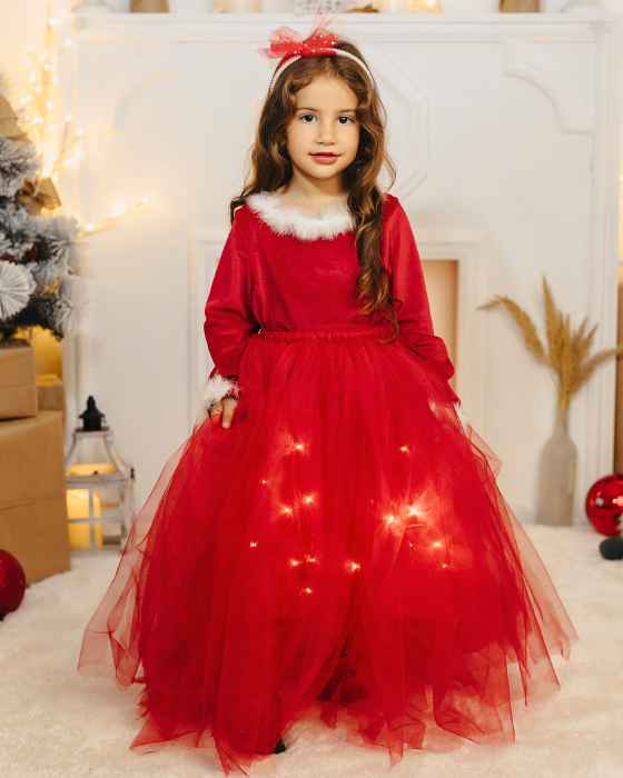 Complete with Lights, Red, Little Red Riding Hood party costume